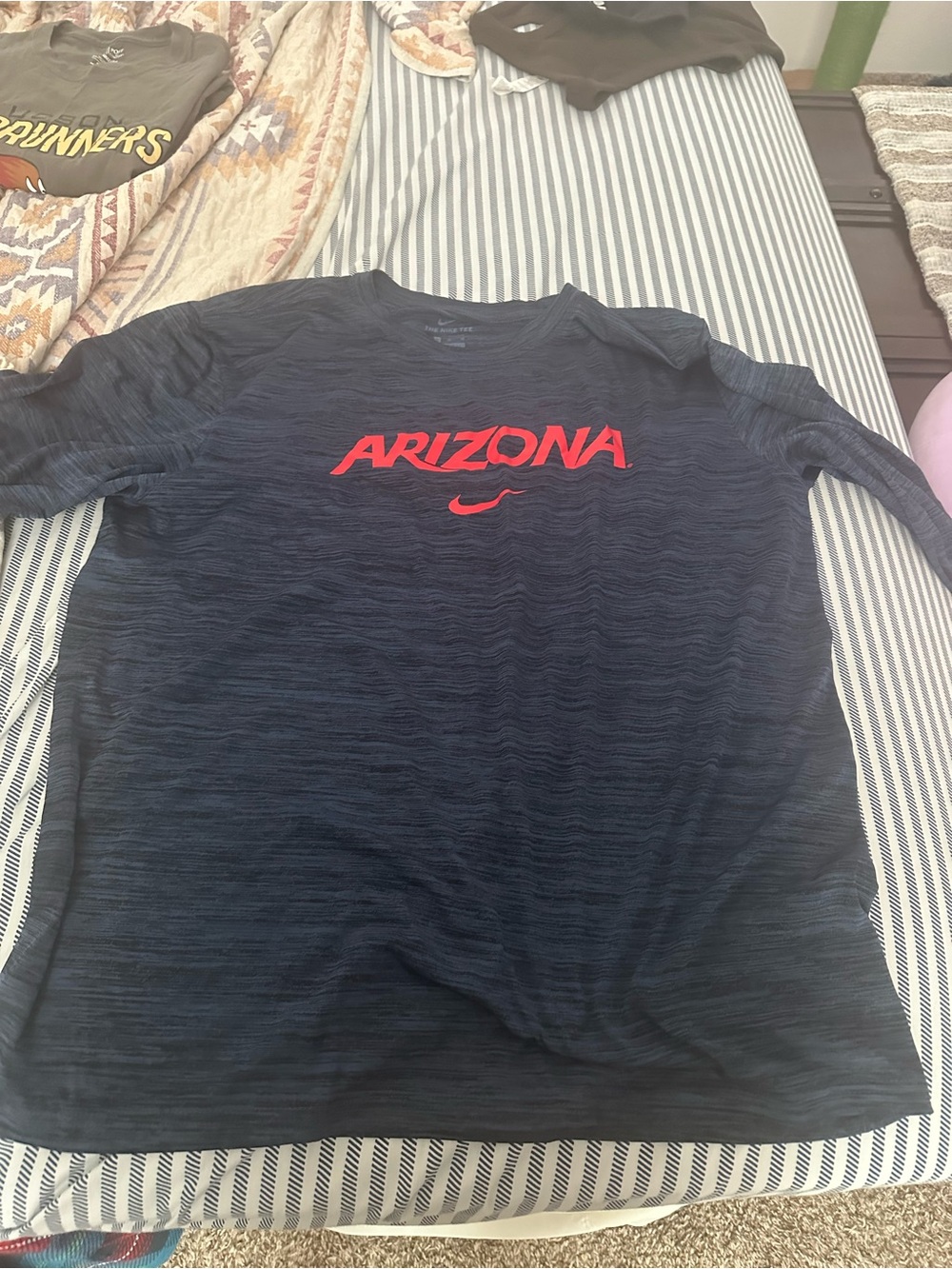 University of Arizona Nike Dri Fit Navy Long Sleeve Tee Mens XL